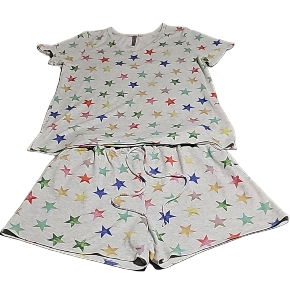 HONEYME CURVY STARS TOP AND SHORTS SET
